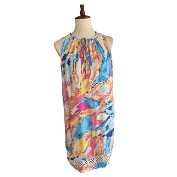 Charles Henry Sleeveless Pleated Printed Shift Dress Size S A31 MSRP $99 - Picture 12 of 12